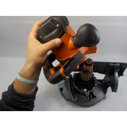 Корпус мотора с циркулярной пилой Ridgid R3205 с заменой узла ручки
